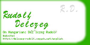 rudolf delczeg business card